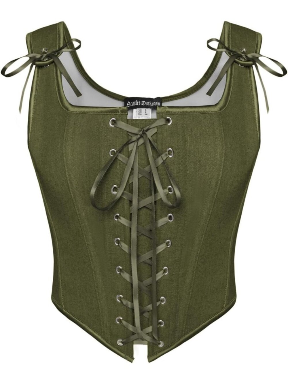 Women's Renaissance Lace Up Corset Top Overbust Bustier - Vintage Style Fashion